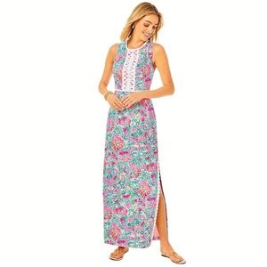 Lilly Pulitzer Ashler Maxi Shift Dress - Size 8 in Perfect Poppy